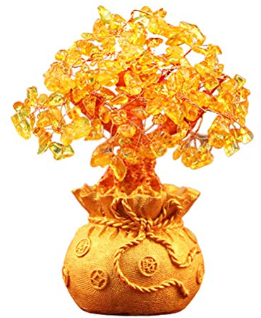 Heilende Kristalle Kristall Geldbaum Feng Shui Desktop-dekoration Desktop-ornament Amethystbaum Feng Shui Schreibtisch Ornament Geldbaum-wohndekoration Künstlich Chinesisch Büro