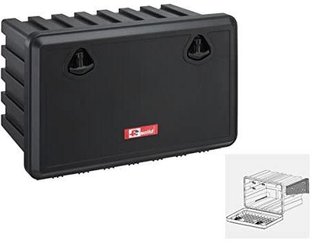 FTsolid Unterbaubox Staubox (800x500x460) Anhängerkiste Staukasten LKW Gurtkiste Unterflurbox Werkzeugkiste (800x500x460) (Box + horizontale Halterung)