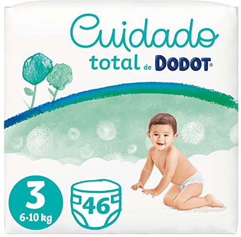 Dodot Total Care Windeln, Größe 3, 46 Windeln, weicher Hautschutz, mit pflanzlichen Materialien