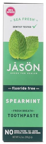 JASON NATURAL COSMETICS Fluoride Free Sea Fresh Toothpaste, 4.2 OZ