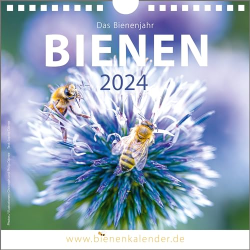 Bienen-Kalender 2025 (21 x 21 cm) Bienen und Blumen für Wand und Tisch