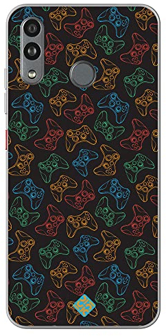 Movilshop Étui pour [Gigaset GS3] Dessin Gamers [ Manettes Xbox ] en silicone souple Transparent Coque Case Cover Gel pour Smartphone.