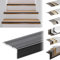 KARAT Stufenkantenprofile selbstklebend oder vorgebohrt mit Montagematerial - Treppenkantenprofile Winkelprofile (Winkelprofil, Schwarz, 1000x24,5x10 mm, Selbstklebend)