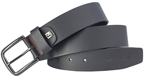 Pierre Cardin Ledergürtel Gürtel 40 mm breit 1070416 marine oder schwarz, Farbe:Schwarz, Gürtelgröße Bundweite:100