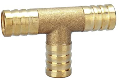 Artemisia Forma del Gomito Dritto 2 3 3 Way Connector Brass Barb Pipe Asting Compatible with 4 mm 6 mm 8 mm 10 mm 12 mm 14 mm 16 mm Tubo d'Acqua in Rame (Color : A-T Type, Size : 4mm)