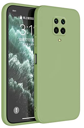 Topme Funda para Redmi Note 9S / Note 9 Pro (6.67 Inches) Carcasa Caja Case Estuche, Funda Protectora de Piel de Silicona TPU - Verde Matcha
