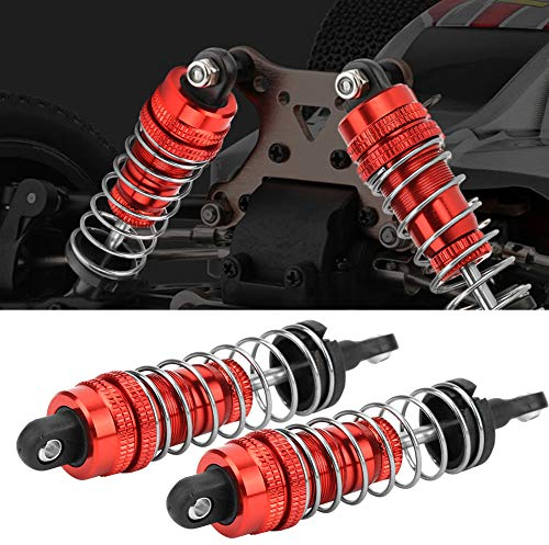 SPYMINNPOO RC Auto Stoßdämpfer, Metall Stoßdämpfer Dämpfer RC Ersatzteile für 1/14 WLtoys 144001 RC Modell (Rot)