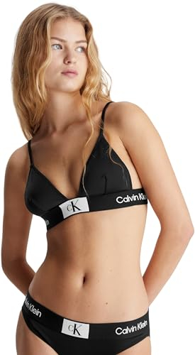 Calvin Klein Damen Triangel Bikini Oberteil Fixed Triangle-Rp ohne Bügel, Schwarz (Pvh Black), XS