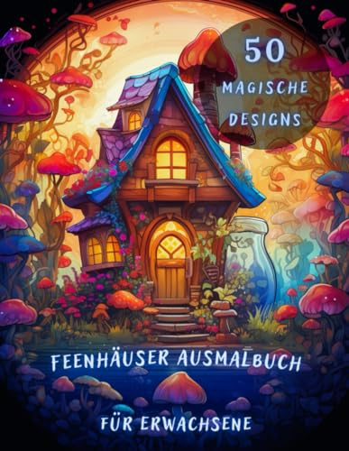 Feenhäuser Ausmalbuch für Erwachsene: Ein Entspannendes Malbuch Für Erwachsene Und Kinder Mit Baumhäusern, Märchenhäusern und Feen. Malvorlagen Mit Fantasievoller, Märchenhafter Architektur