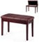 Maxmass Wooden Piano Bench, Duet Piano Stool with Storage Compartment and Padded Cushion, PU Leather Keyboard Stool Piano Seat for Kids Adults (Brown)