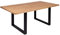 Krok Wood Esstisch Dublin aus Massivholz mit Metallbeine (Eiche, 200 x 100 x 75 cm)