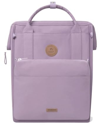CABAIA - Wickelrucksack Agde 18L - Wasserabweisender und Veganer Rucksack - Isolierte Vordertasche - Befestigungssystem für Kinderwagen - Extra große Öffnung - Beige