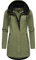 Ragwear Damen warme Teddyjacke lang Fleecemantel mit Kapuze Letti Teddy-Fleece YOUMODO Light Olive Gr. 3XL