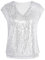 Disco Outfit Damen, Pailletten Oberteil Damen Elegant Glitzer Oberteile - Glitzer Pullover Shining Glitzertop Sexy Casual Pailletten top Frauen Glitzer Bluse Festliche Oberteile Party Outfit