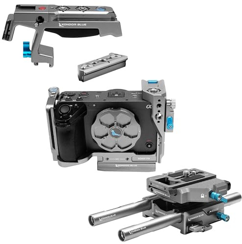 KONDOR BLUE | Base Rig MKII for Sony FX3/FX30 | Designed for Professional workflows and Adaptability to Expand Your Setup | Space Gray