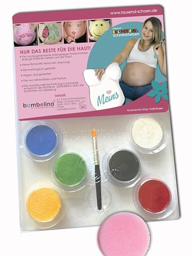Bauchbemalungs-Set bambelina,Bellypainting Komplett-Set Deutscher Hersteller
