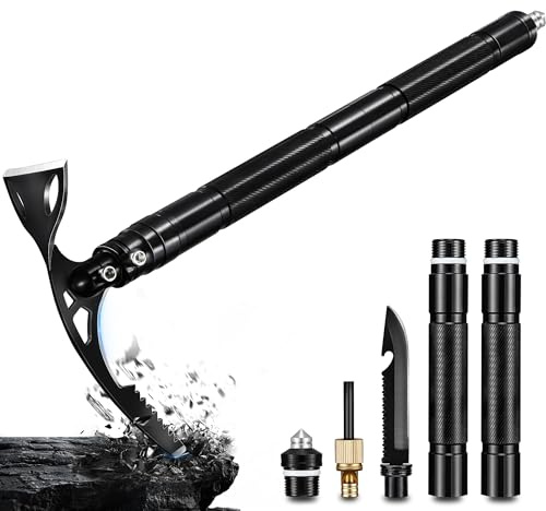 FUSIONKEI Pick Axe 8 in 1 - Multi-purpose Mattock with Garden Hoe & Knife