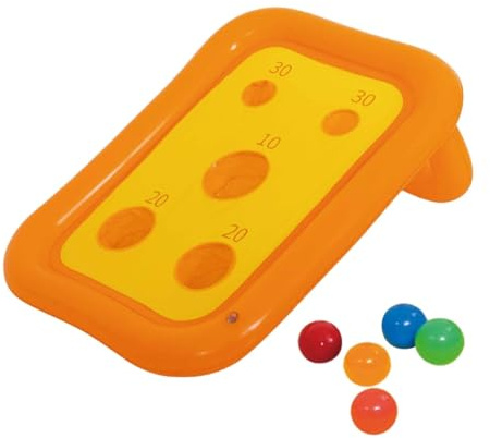 Milageto Aufblasbares Cornhole-Spielset für den Pool, Schwimmwurfspielzeug, lustiges, schwimmendes Mehrzweck-Wasserspielzeug für Wassersport, Karneval, Reisen