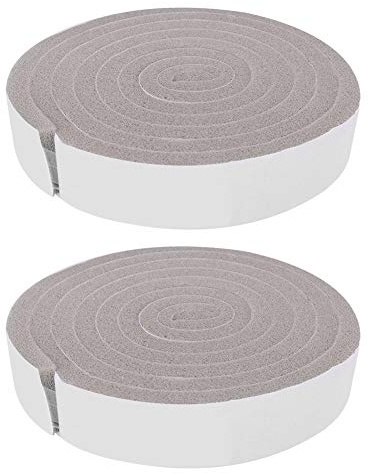 MUNEFE 2pcs Foam Sticky Tape, Door Window Seal Strip, Noise Insulation Tape for Effective Air Leakage, Dust Control and Sound Insulation