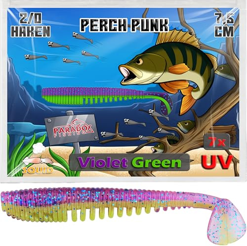 Paradox Fishing Gummifische 7,5cm 10cm 13cm - Zanderköder Gummifisch Zander Köder Gummifische Set Barschköder Barsch Köder - perfekt für Barsch und Zander