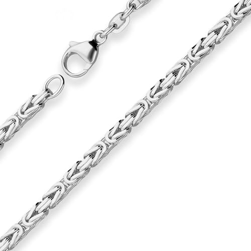 3,2mm Königskette Silberkette Collier Halskette aus 925 Silber rhodiniert 60cm