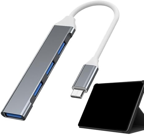 Adaptateur Multiport USB Hub Multifonction Type C DP Lecteur Carte CF | Répartiteur 4 Ports Avec De Données 5 Gbit/s Ports USB 3.0 Port Type C 4K DP Lecteur de Cartes CF TF pour Bureau et PC Porta