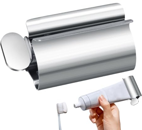 Amesor Presse Tube - Presse Tube Métallique - Distributeur Manuel Dentifrice Rouleaux, Essoreuse Pâte Acier Inoxydable