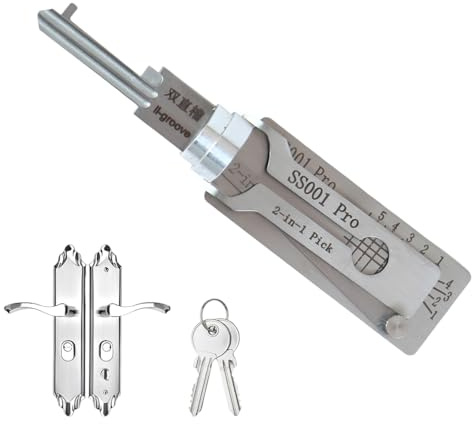 PRAOFRT Chiave universale per serrature Kit Di Decodifica Per Chiavi Master In Acciaio Inox, Strumento 2 In 1, Per Aprire Facilmente Le Porte, Varie Forme, SS001 PRO