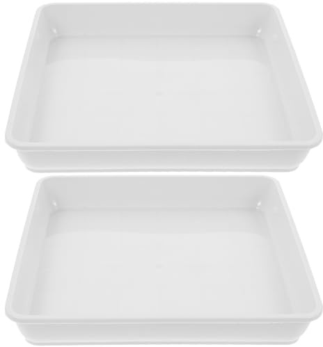 UTHCLO Vassoio per Piante in Plastica Resistente, 2 Pezzi Quadrati, 60 X 60 CM, Adatto per Sottovasi da Interno e Esterno