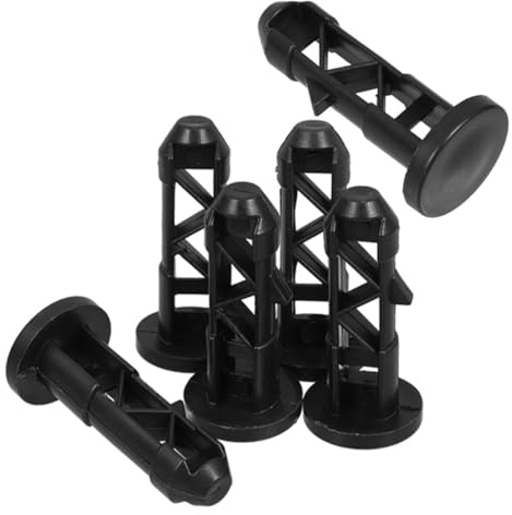 Luxshiny 6pcs Plastic Wheelie Bin Lid Hinge Pins 240l Trashcan Link Buckles Replacement Dustbin Fittings for Garbage Bin Lid Accessories