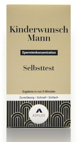 ASPILOS Kinderwunsch Mann - Fruchtbarkeitstest für Männer - Selbsttest - Spermatest für Zuhause - Zuverlässig & Präzise