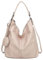 OBC Damen Tasche Shopper Hobo-Bag Schultertasche Umhängetasche Handtasche Damentasche Reisetasche Beuteltasche Leder Optik Rosa