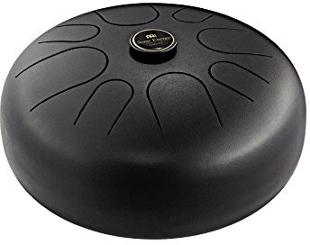 Sonic Energy 12 Zoll Zungentrommel – A Moll, 8 Töne – Für Meditation, Yoga, Percussion – Inkl. Schlägel und Tasche – Schwarz (STD1BK)