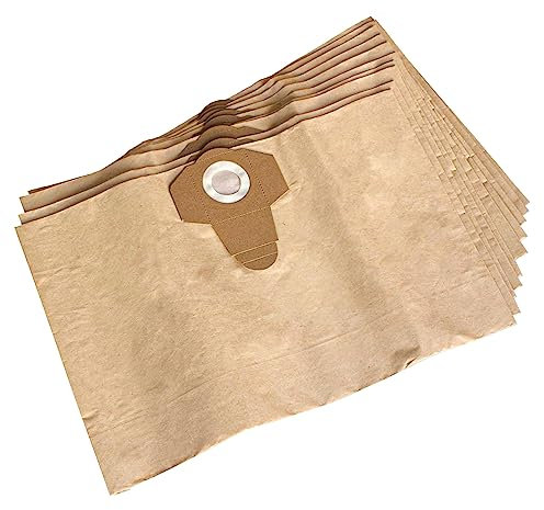 vhbw 10x Staubsaugerbeutel kompatibel mit Parkside PNTS 1400/1500, PNTS 30/6 S Staubsauger - Papier, 38cm x 24,5cm, braun