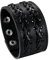 Flongo Herren Lederarmband, Groß Breite Leder Echtleder Armband Armreif Manschette Kreuz Geflochten Schwarz Punk Rock Biker Motorradfahrer Einstellbar Verstellbar Herren Accessoires