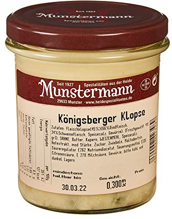 Munstermann | Königsberger Klopse | in Kapern-Sauce | handgefertigt | 300g