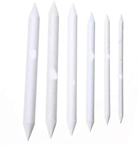 6pcs Estompe en Papier Dessin Crayon Estompeur Tortillions Blending Stump Croquis Stylos Alliant