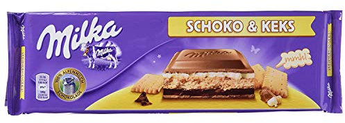 Milka Schoko & Keks - 3 x 300g | Alpenmilchschokolade mit Keksen