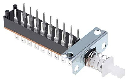 Interruttore a pulsante autobloccante 6PDT 6 poli 18 poli 1 posizione