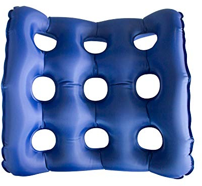 Mobiclinic, Rundes aufblasbares Kissen, Air-02, Hämorrhoidenkissen, Mit aufblasvorrichtung, Schwangerschaft, Sitzkissen Rollstuhl Stuhl, Rechteckig, Löchern