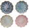 4Pcs Japanese Style Ceramic Seasoning Plates Sunflower Design Mini Sauce Dishes for Sushi Snacks and Appetizers - 11Cm Diameter Stackable and Easy to Clean