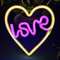 Bipily Love Néon Enseignes lumineuses Décoration murale, Batterie et USB alimenté Néons Applique murale Intérieur Luminaires pour chambre, Saint Valentin, Éclairage de Noël-Love Heart A