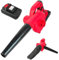 FISHTEC - Mini Souffleur de Feuilles Electrique - Réversible en Aspirateur avec Sac de Récupération - Longueur du Câble 180cm - 500 W - 40CM - Vert - Compact, Pratique et Léger - Jardin (Rouge)