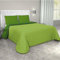 Trapuntino Copriletto Una Piazza e Mezza, Made in Italy - Trapuntato Doubleface Mezza Stagione, Coperta Bicolore Primaverile in Morbida Microfibra (Verde Scuro/Verde Chiaro)