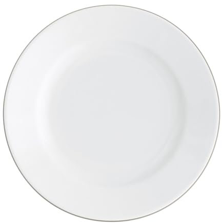 KAHLA Pronto Line Frühstücksteller 20,5 cm Line warm gray | Beilagenteller mit taupe Linie aus Porzellan