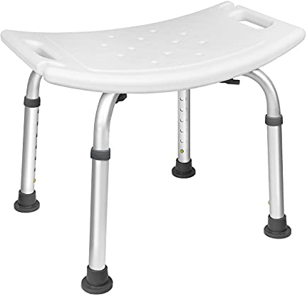 HENGMEI Aluminium Duschhocker Höhenverstellbar Duschsitz Rectangle Duschstuhl Duschhocker für Senioren Behinderte Schwangere(Type C)