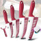 Couteau de cuisine Couteau céramique 3 4 5 + 6 pouces Cuisine Pain dentelé Ensemble de pain 3pcs / 4pcs Chef Slicer Slicer Pepeer Légumes Zirconia Blade (Color : Red 4566 inch Bread)