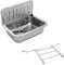 Edelstahl - Wandausgussbecken mit Klapprost, 495 x 367 x 325 mm, bestens geeignet für Waschküche, Garage oder Keller - HS8020040K