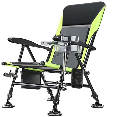 Europäischer Stil All Terrain Angelstuhl Faltbarer Outdoor Angelstuhl Tragbare Angelplattform Liegen Verstellbare Einfache Lagerung Angelausrüstung