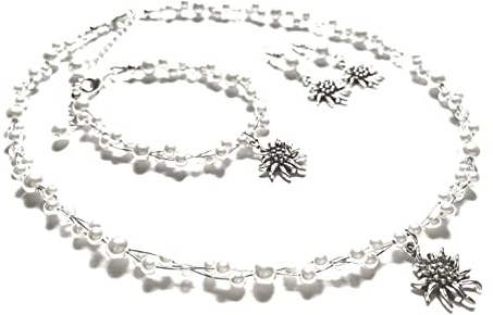 Trachten-Schmuckset mit Edelweißanhänger